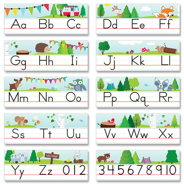 Teacher Resource Manuscript Alphabet Bulletin Board Set Dots On Dots Theme 